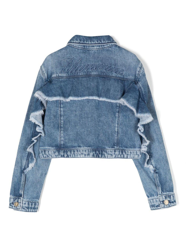 Giacca blu per bambina in denim