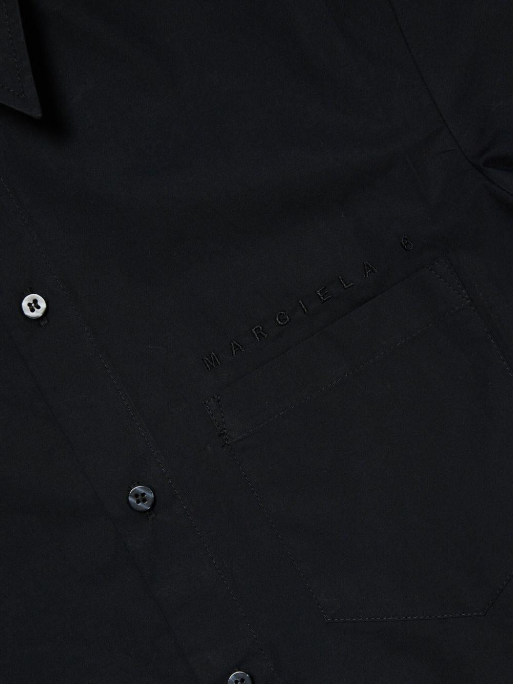 Camicia nera per bambina con logo