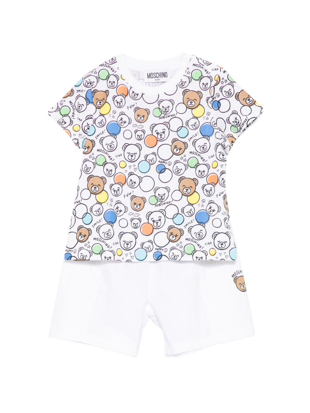 Completo multicolor/bianco per neonato MUG01VLLA15 83680 Moschino Kids 