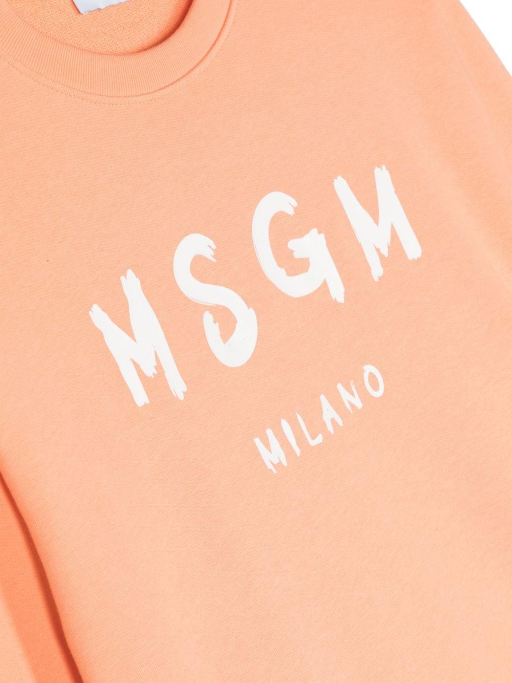 Felpa pesca per bambini con logo S4MSJUSW023 077 Msgm Kids 
