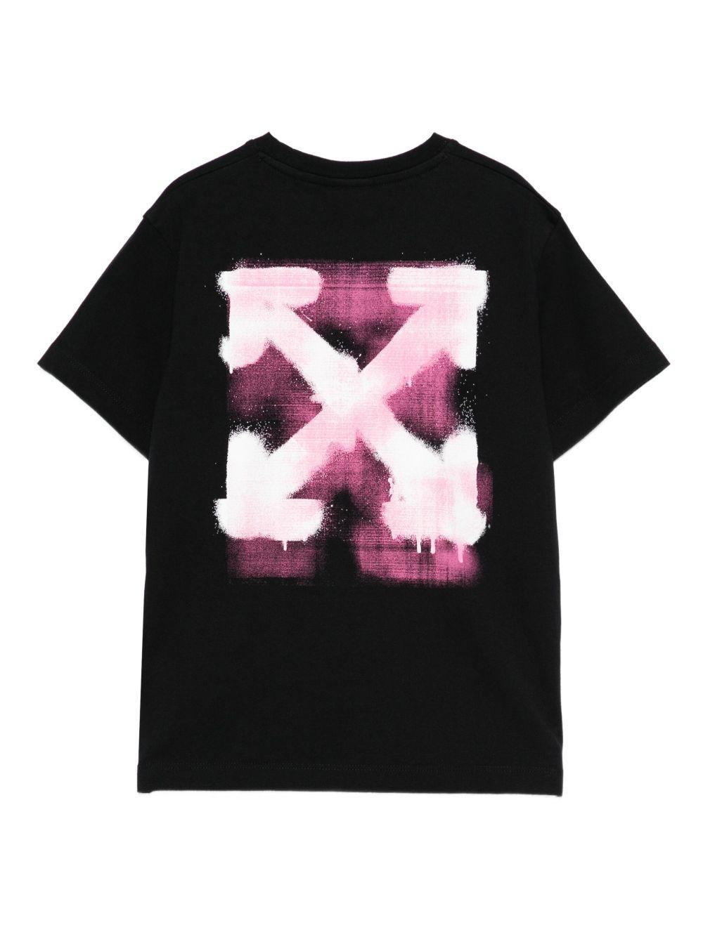 T-shirt nero per bambino OGAA001F25JER005 1032 Off White Kids 