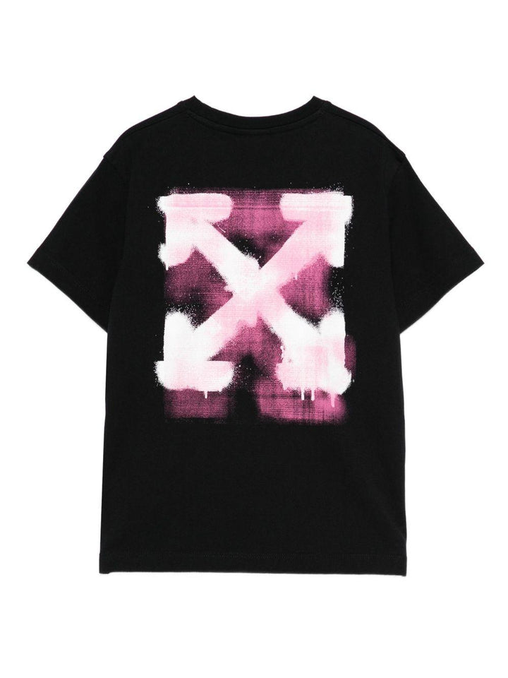 T-shirt nero per bambino OGAA001F25JER005 1032 Off White Kids 