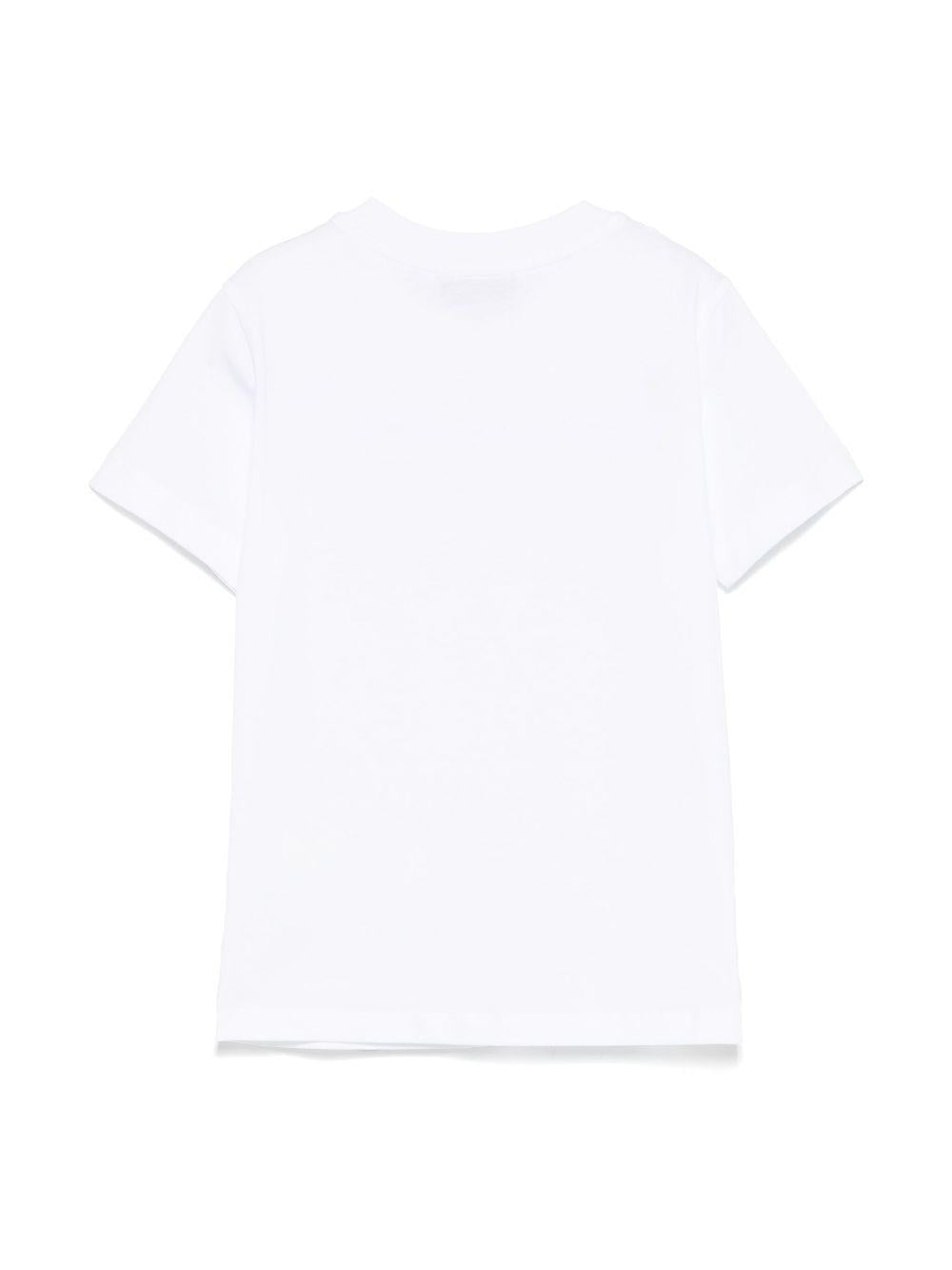 T-shirt bianca con logo per bambina
