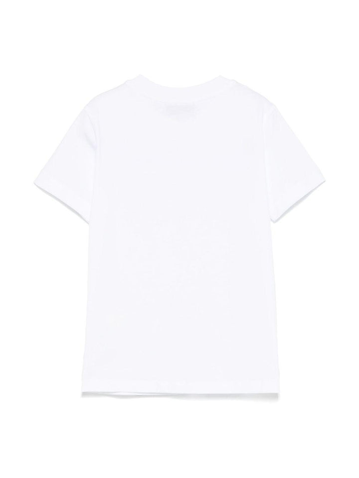 T-shirt bianca con logo per bambina
