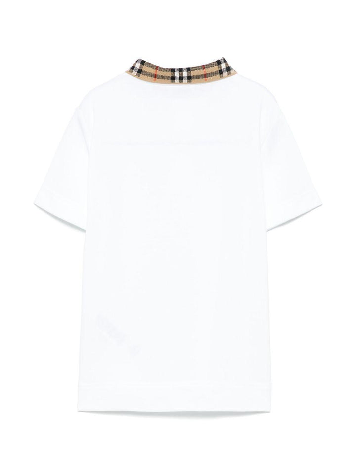 Polo bianca per bambino 8105571 A1464 Burberry Kids 