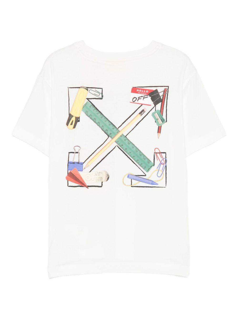 T-shirt bianco per bambino OBAA002F25JER00K 0184 Off White Kids 