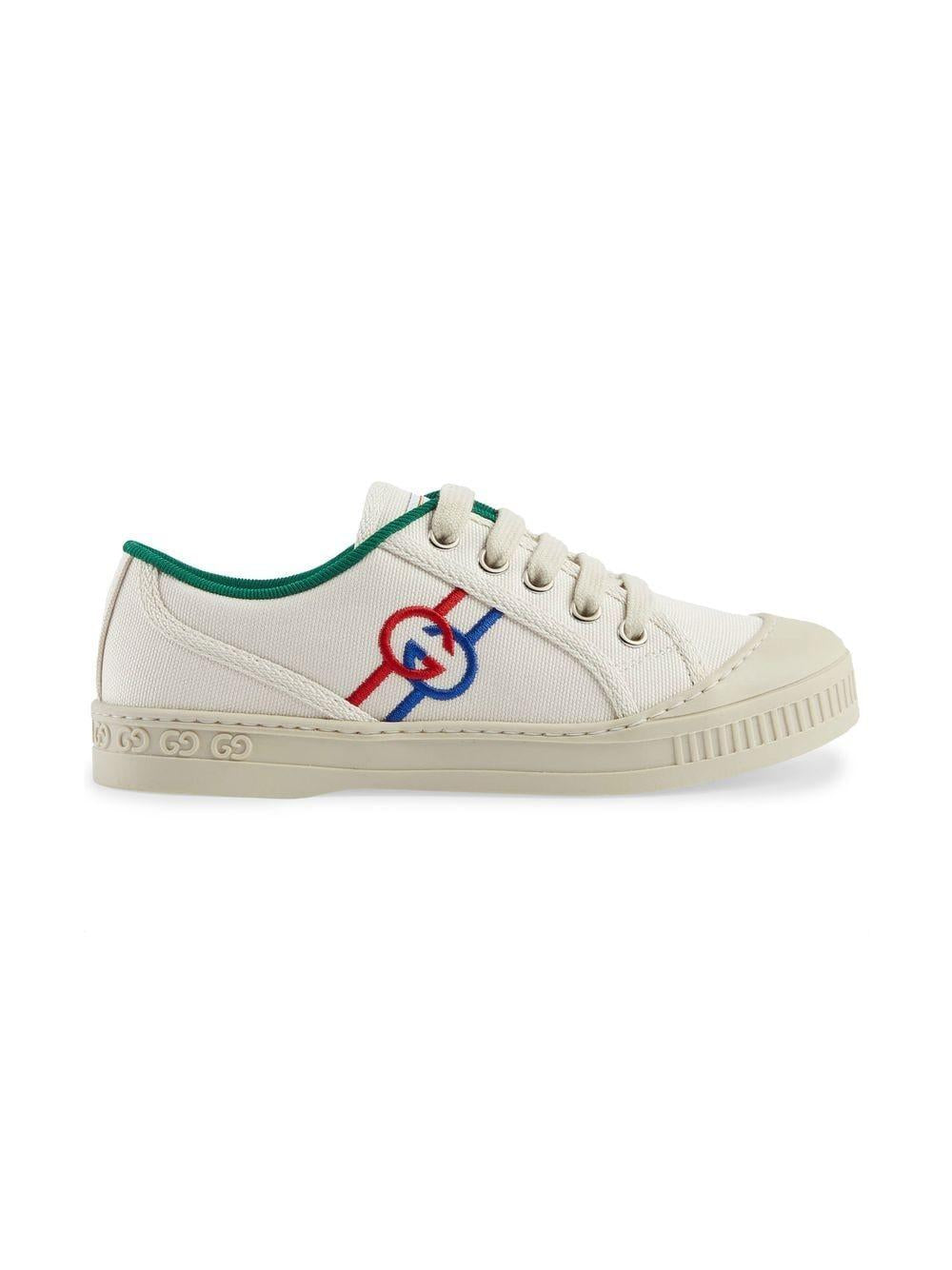 Sneakers bianche per bambii con logo