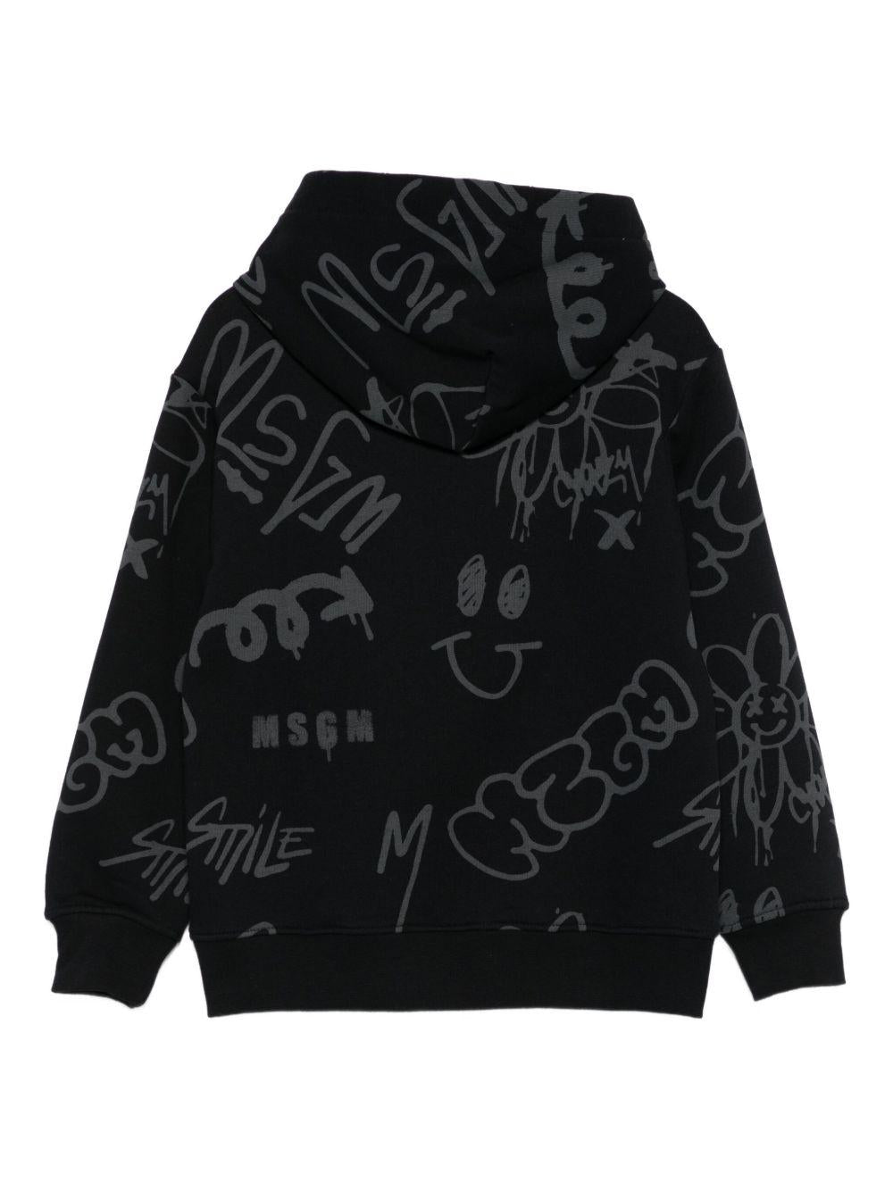 Felpa nera per bambino F5MSJBHS246 110 Msgm Kids 