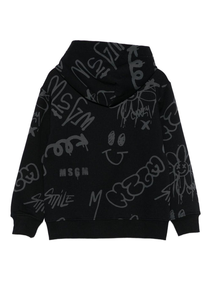 Felpa nera per bambino F5MSJBHS246 110 Msgm Kids 