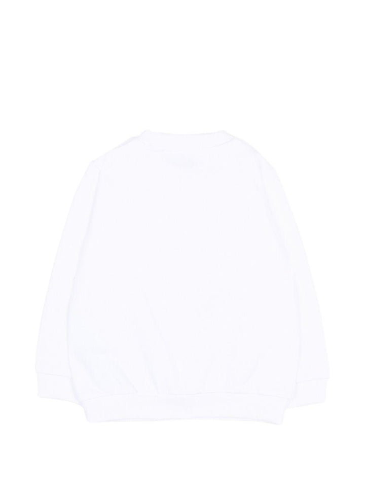 Felpa bianca per neonato MVF060LCA83 10101 Moschino Kids 