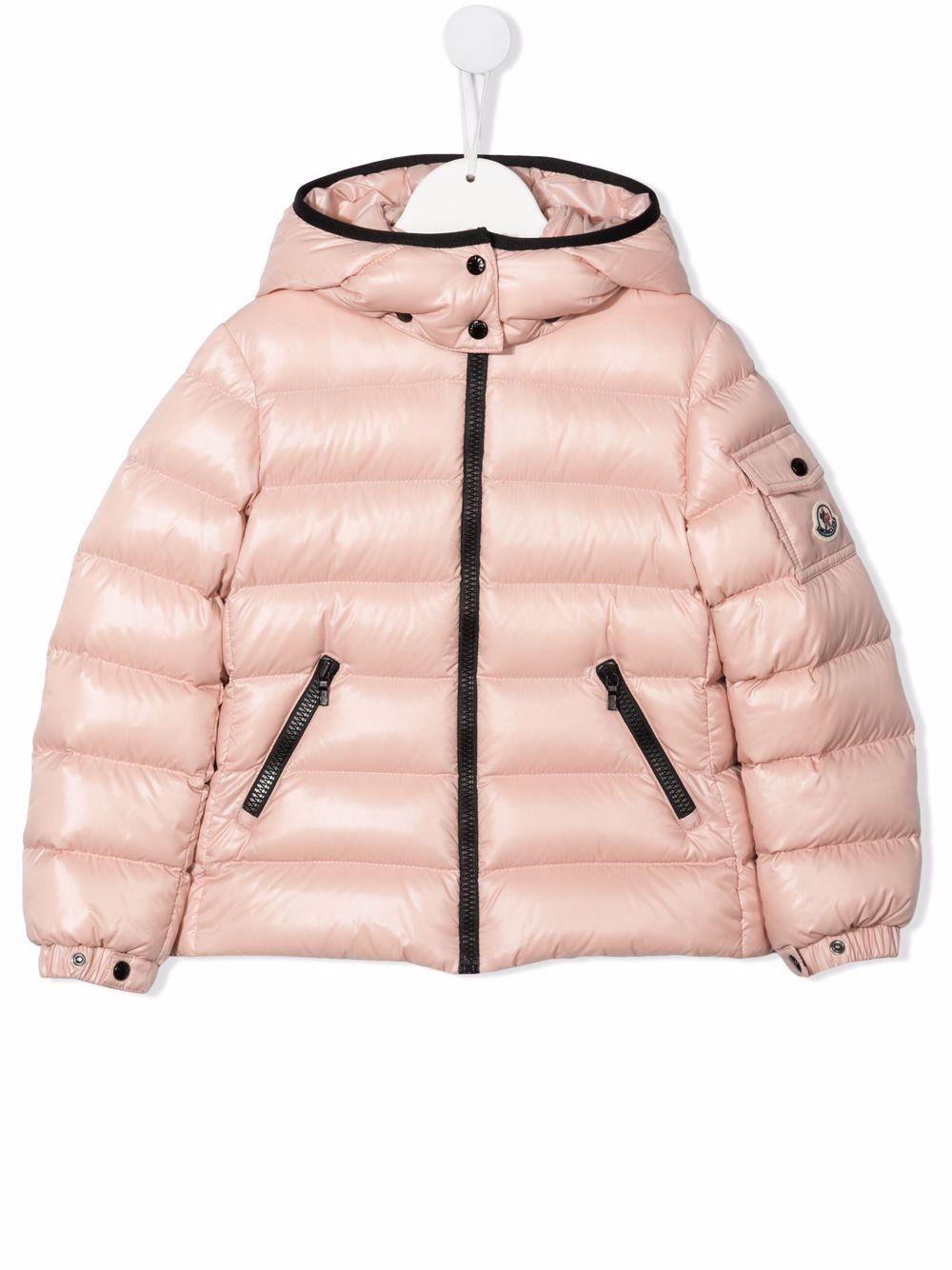 Giubbotto rosa pallido/nero per bambina 9541A5271068950 512 Moncler Kids 