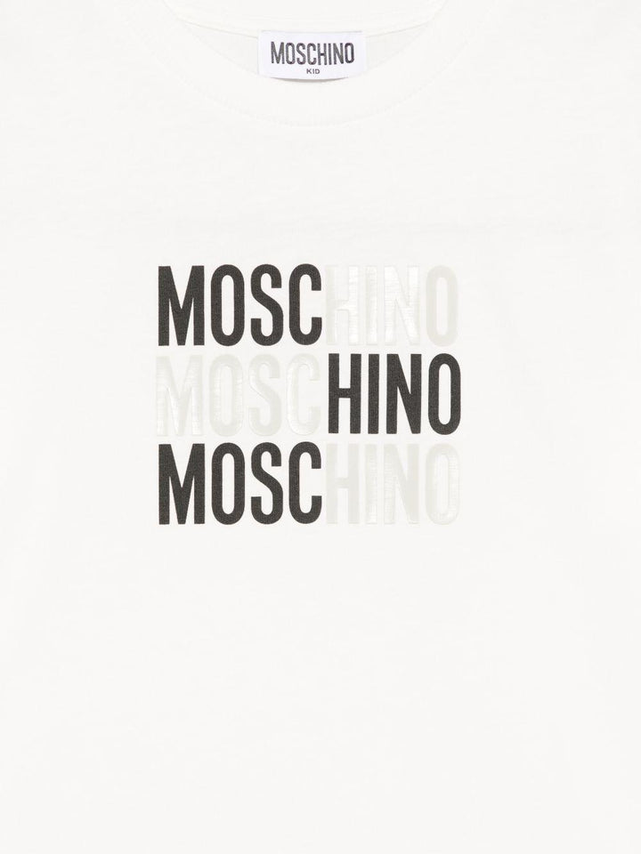 T-shirt bianco per bambino H5M05GLAA23 10063 Moschino Kids 