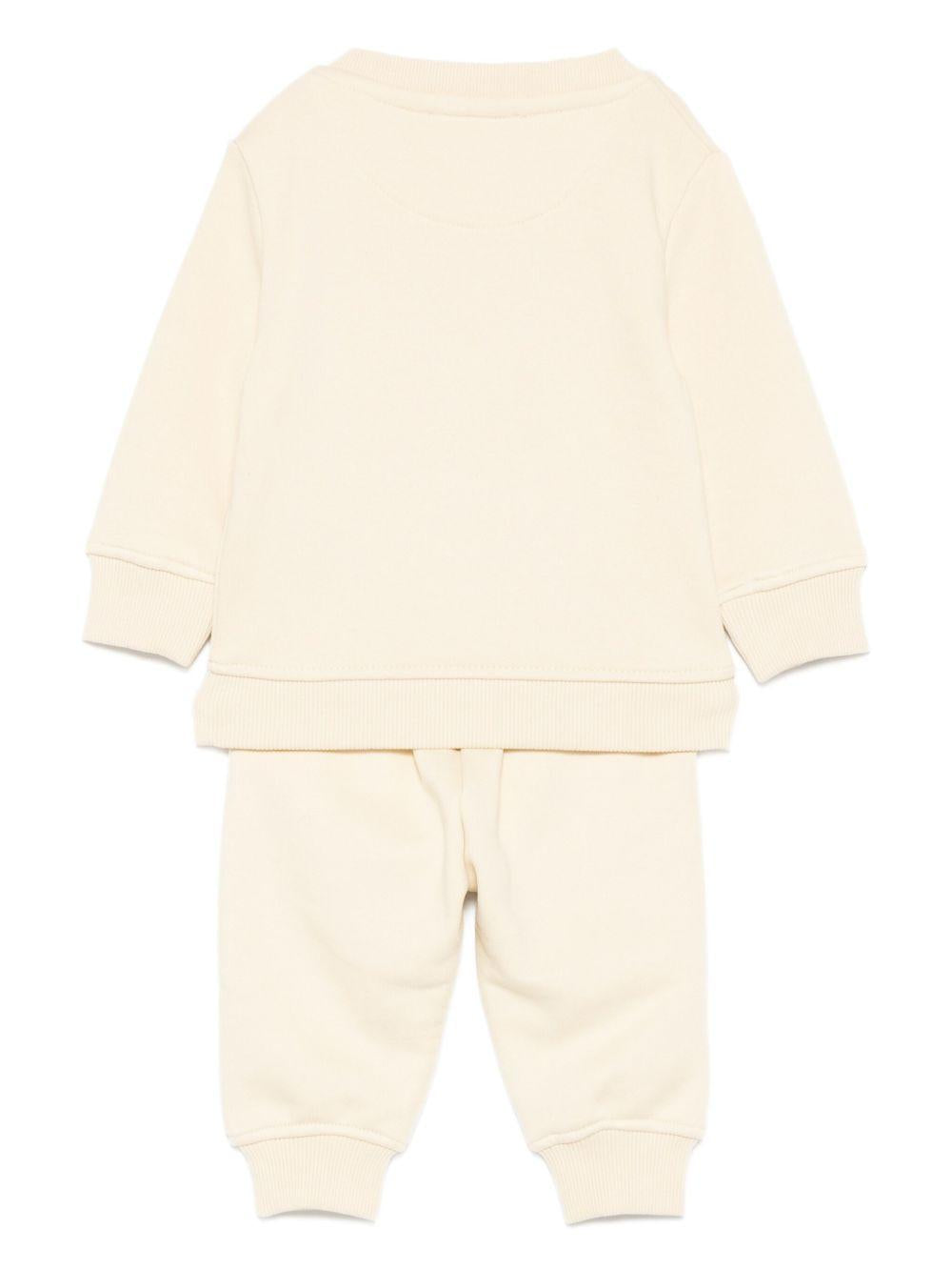 Completo beige chiaro per neonato TIA25015CF BRO Trussardi Kids 