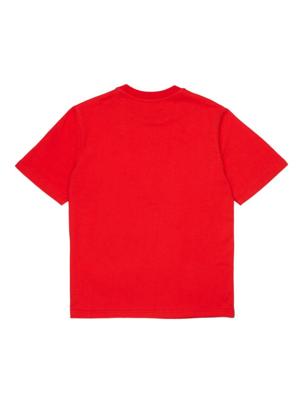 T-shirt rossa per bambino J0273700YI9 K405 Diesel Kids 