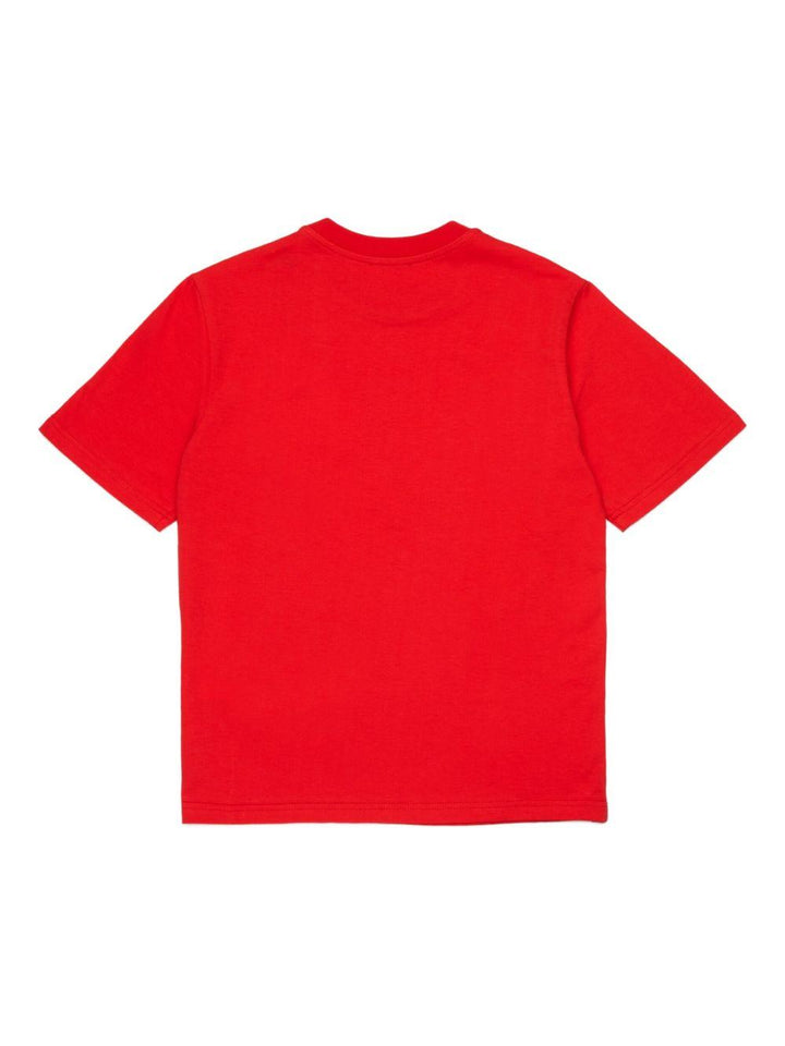 T-shirt rossa per bambino J0273700YI9 K405 Diesel Kids 