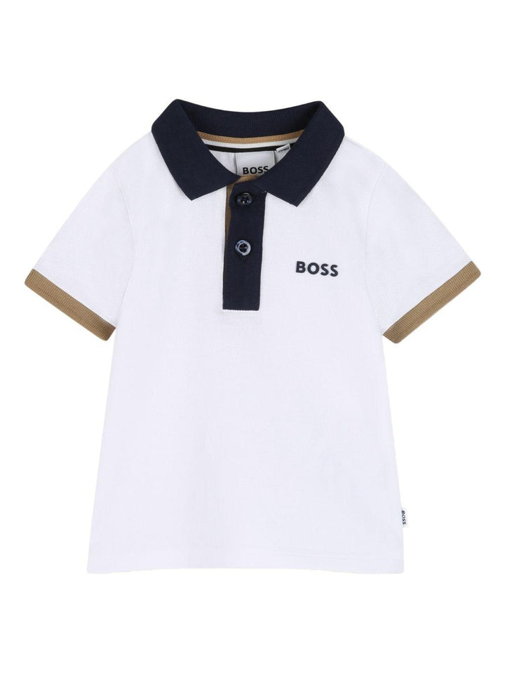 Polo bianca per neonato J52878 10P Boss Kids 