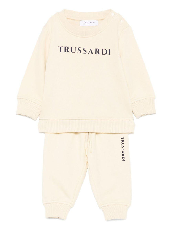Completo beige chiaro per neonato TIA25015CF BRO Trussardi Kids 
