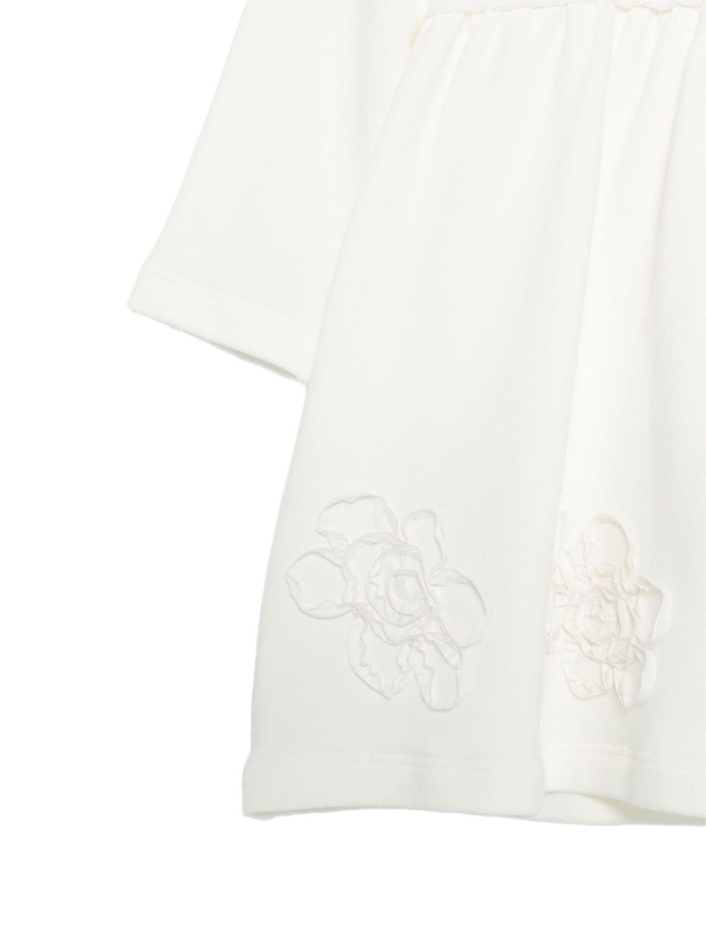 Abito bianco per neonata A25GVL0021M0100 1010 Il Gufo 