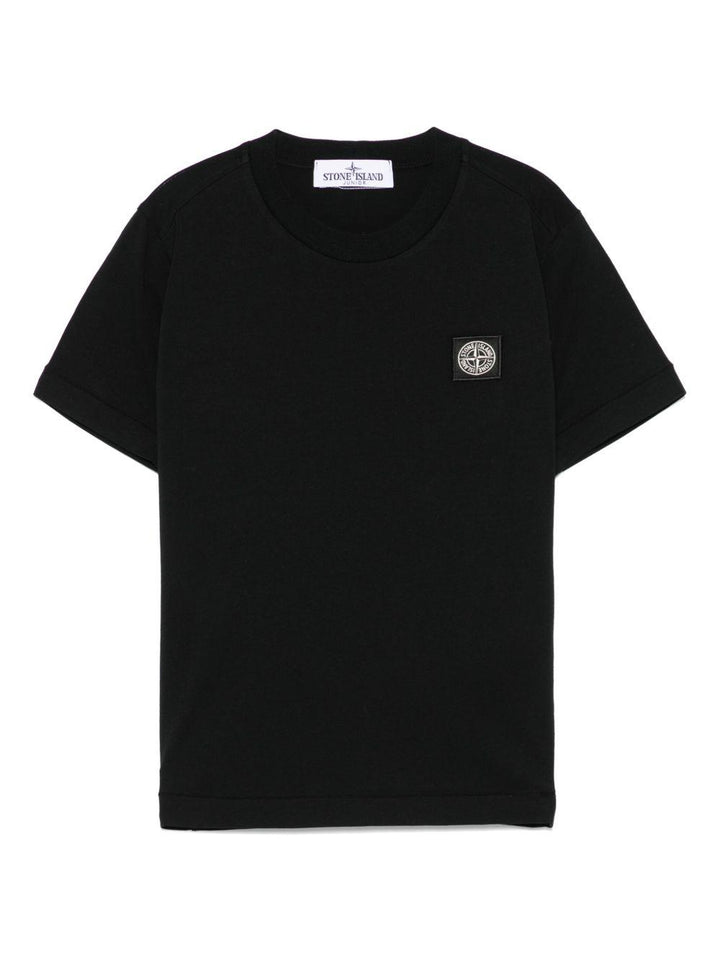 T-shirt nero per bambino 62100002S0047 V0029 Stone Island Kids 