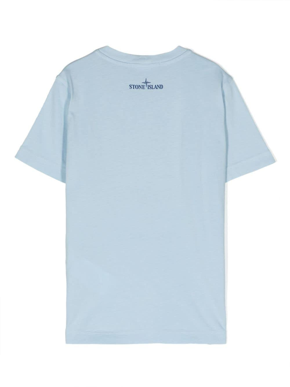 Light blue t-shirt for boys with logo
