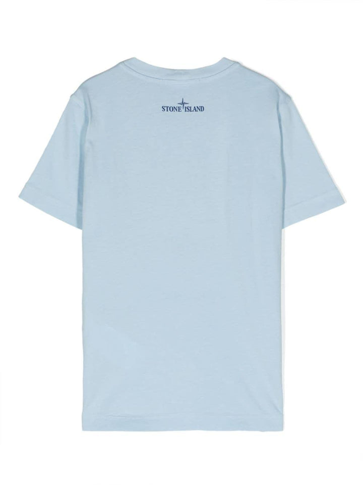 Light blue t-shirt for boys with logo