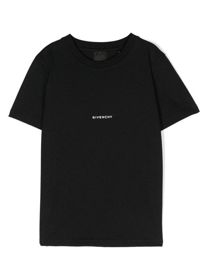 Black children's t-shirt with logo
