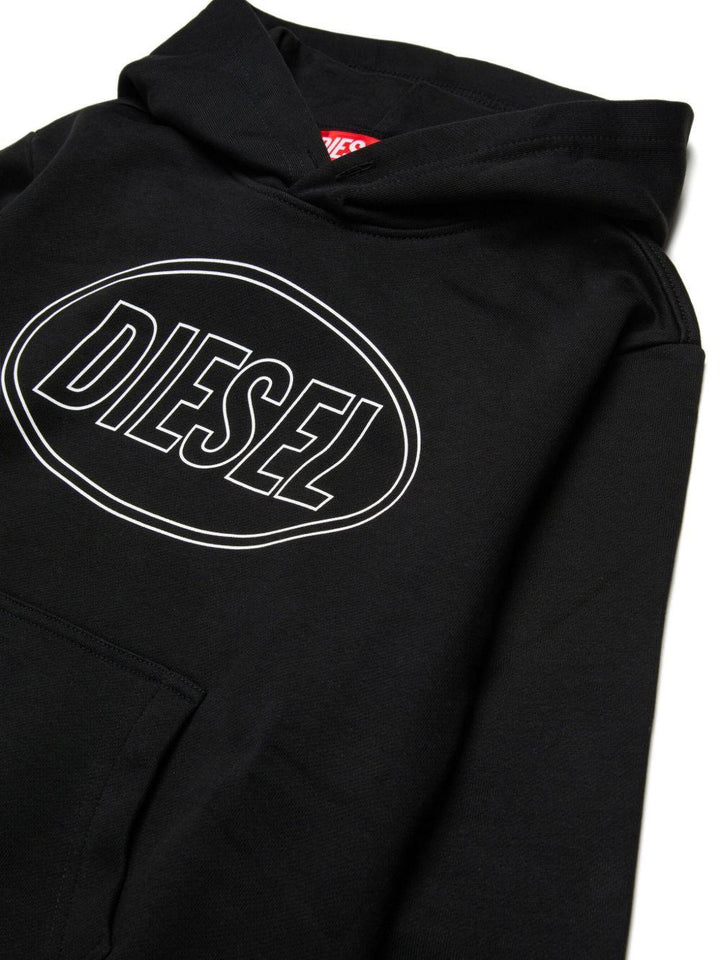 Felpa nera per bambino J026120GEAD K900 Diesel Kids 