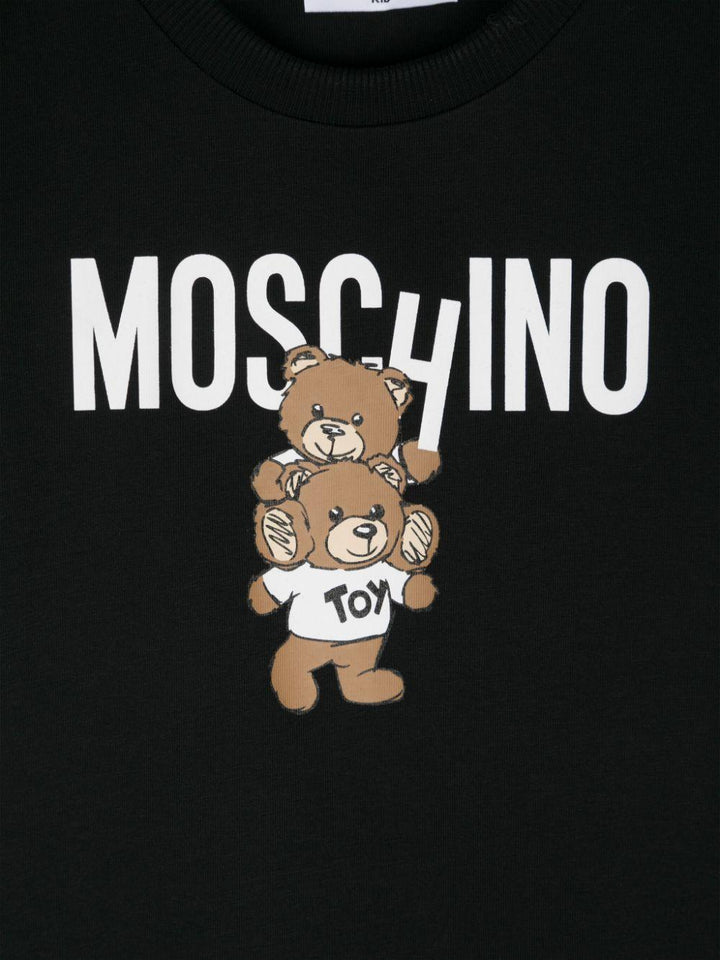 T-shirt unisex in cotone nera con stampa