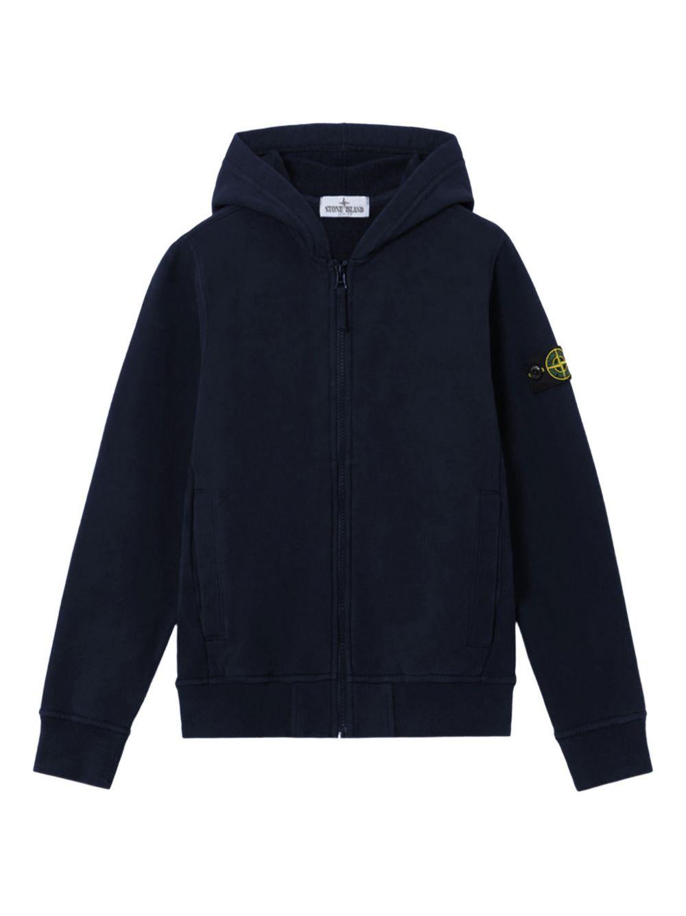 Felpa blu navy per bambino 66100004S0040 V0020 Stone Island Kids 