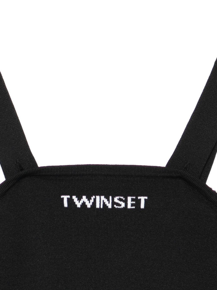 Top nero per bambina 261GJ3041 02958 Twin Set 
