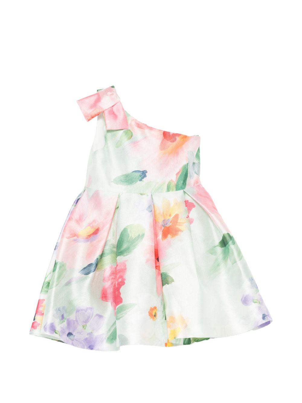 Abito bianco/multicolor per bambina 5044 002 Abel & Lula 