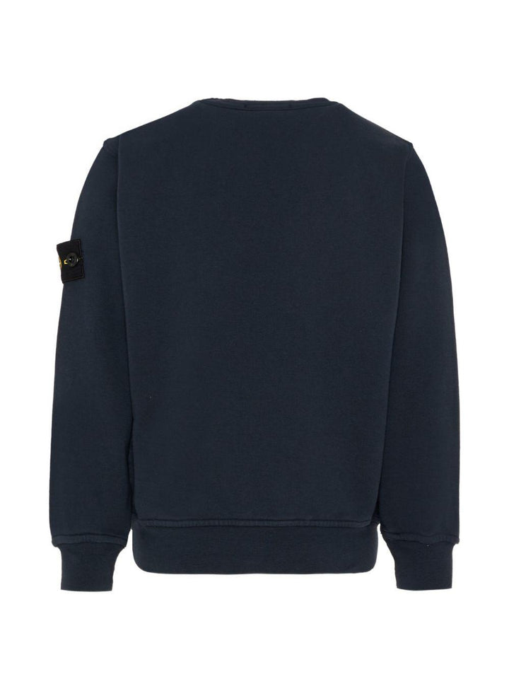 Felpa blu navy per bambino 66100005S0040 V0020 Stone Island Kids 