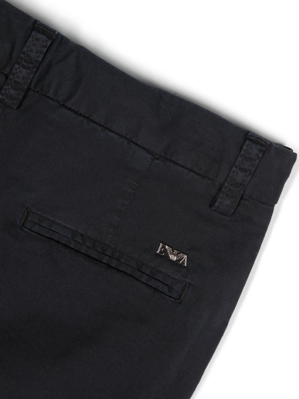 Blue trousers for boys with logo