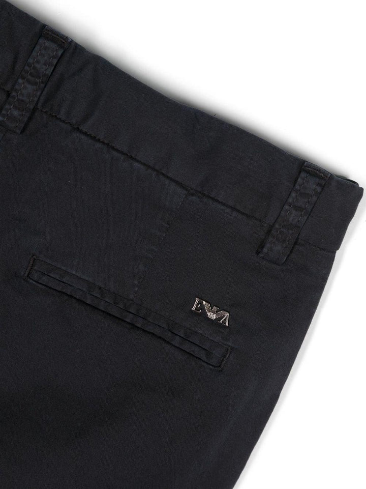 Blue trousers for boys with logo