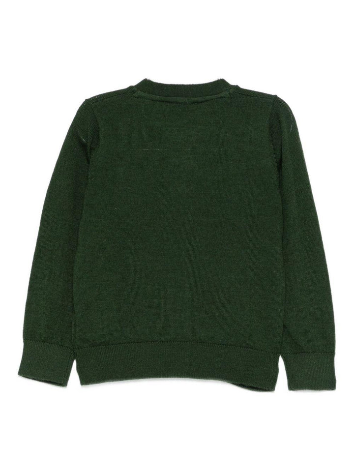 Cardigan verde scuro per neonato TIA25021CD IVY Trussardi Kids 