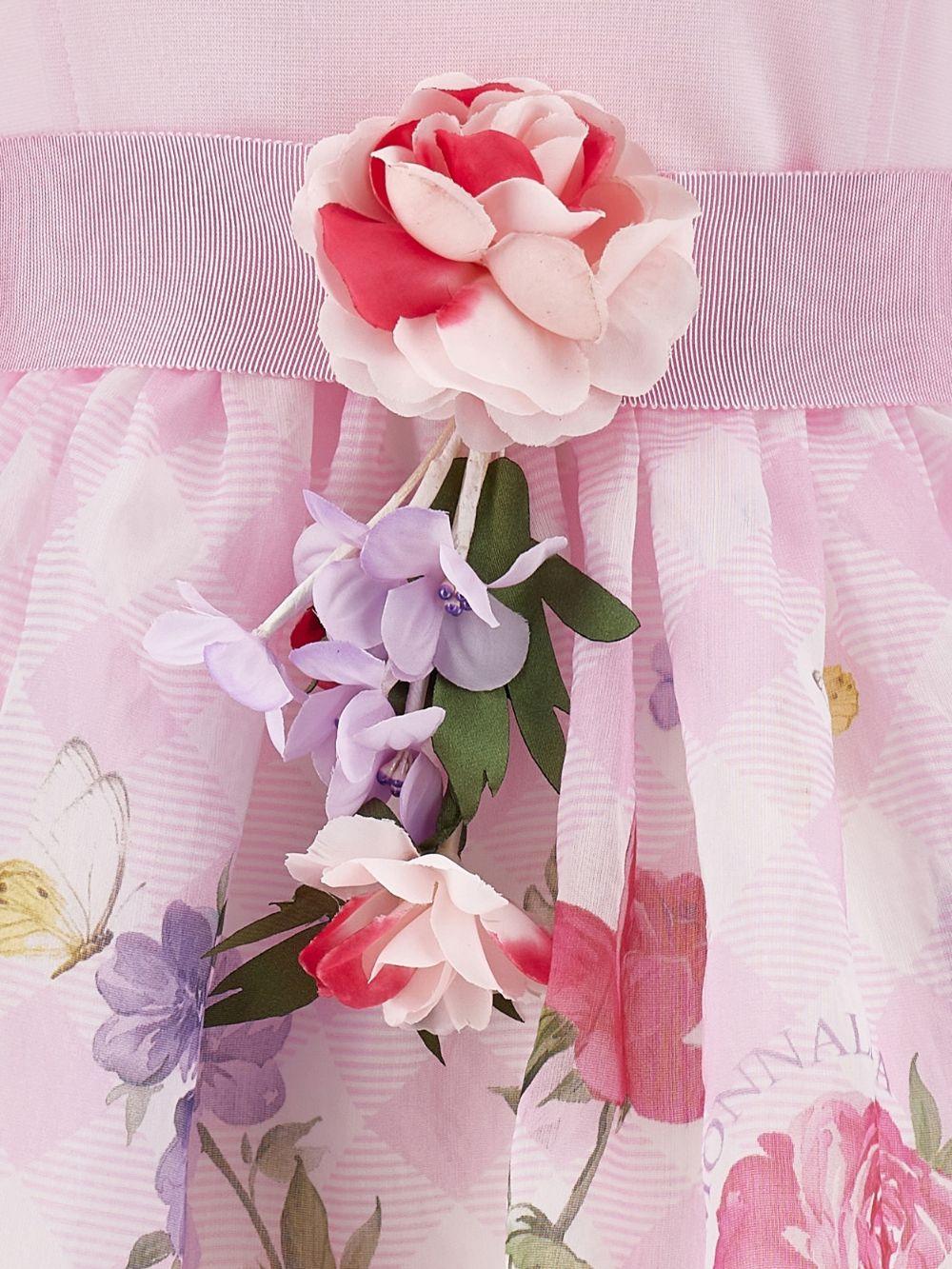 Abito rosa/multicolor per bambina 11G9097622 0090 Monnalisa Kids 