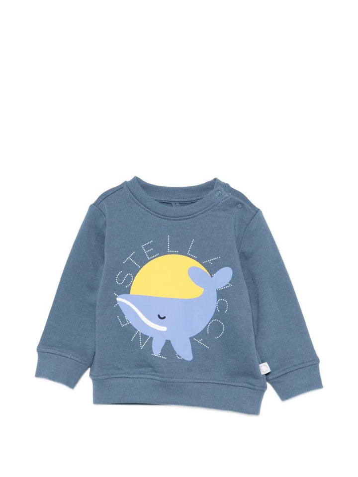 Felpa blu per neonato TY4570Z3409 61B Stella McCartney Kids 