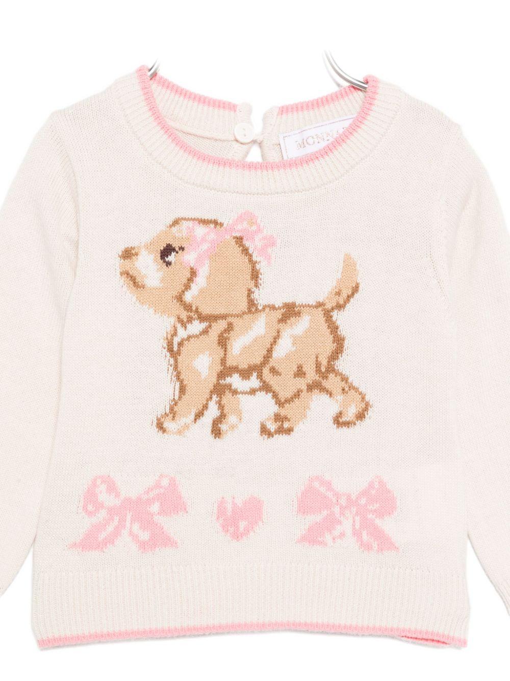Maglione beige per neonata 39F6086091 0290 Monnalisa Kids 