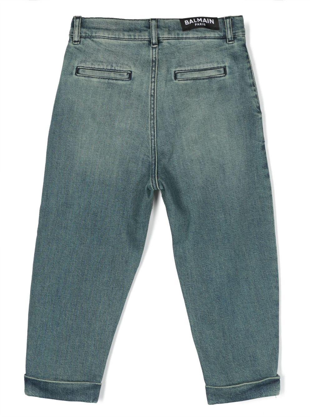 Jeans blu per bambina in denim