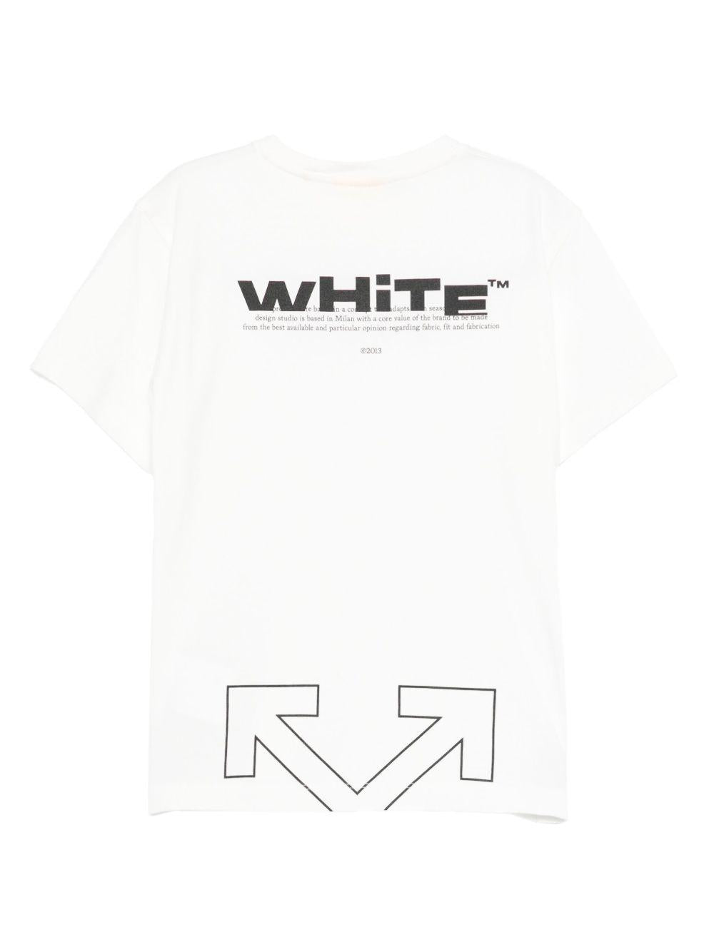T-shirt bianca per bambino OBAA002F25JER002 0110 Off White Kids 