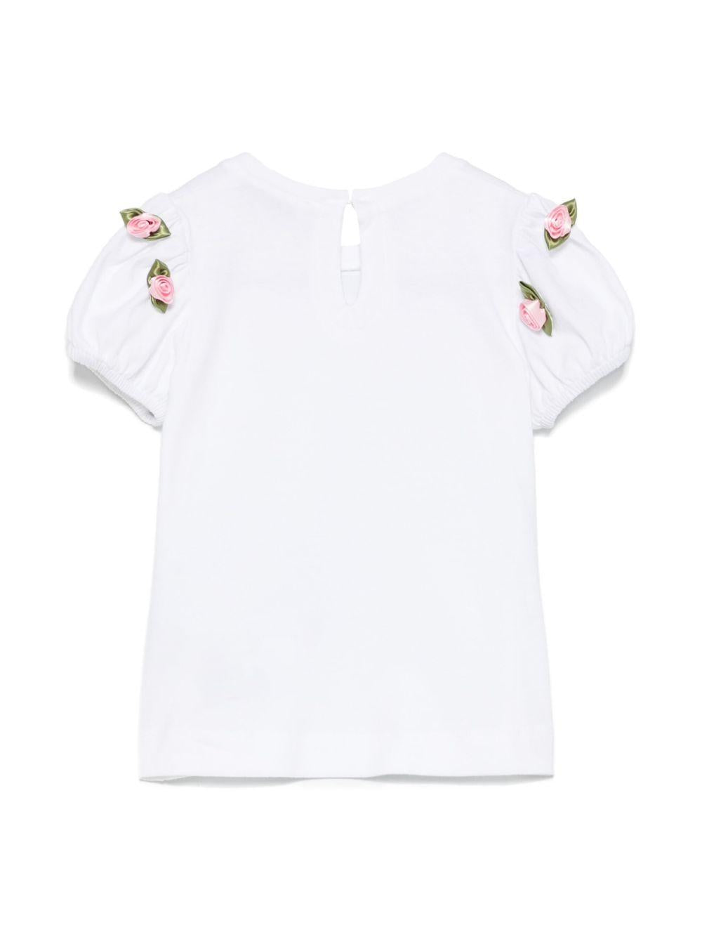 T-shirt bianca per neonata