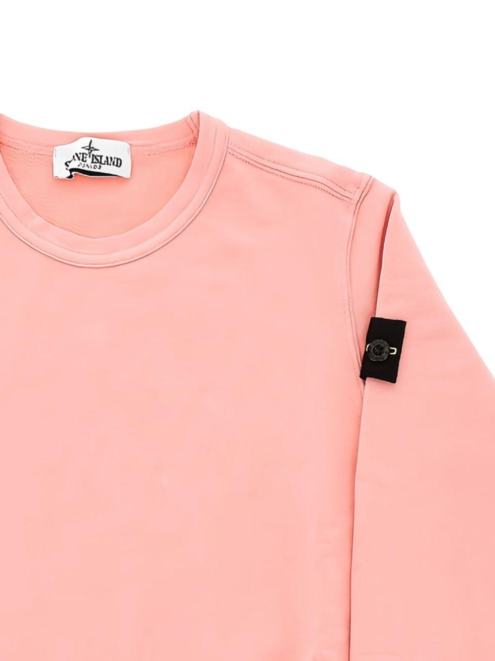 Felpa rosa per bambino 66100005S0040 V008D Stone Island Kids 