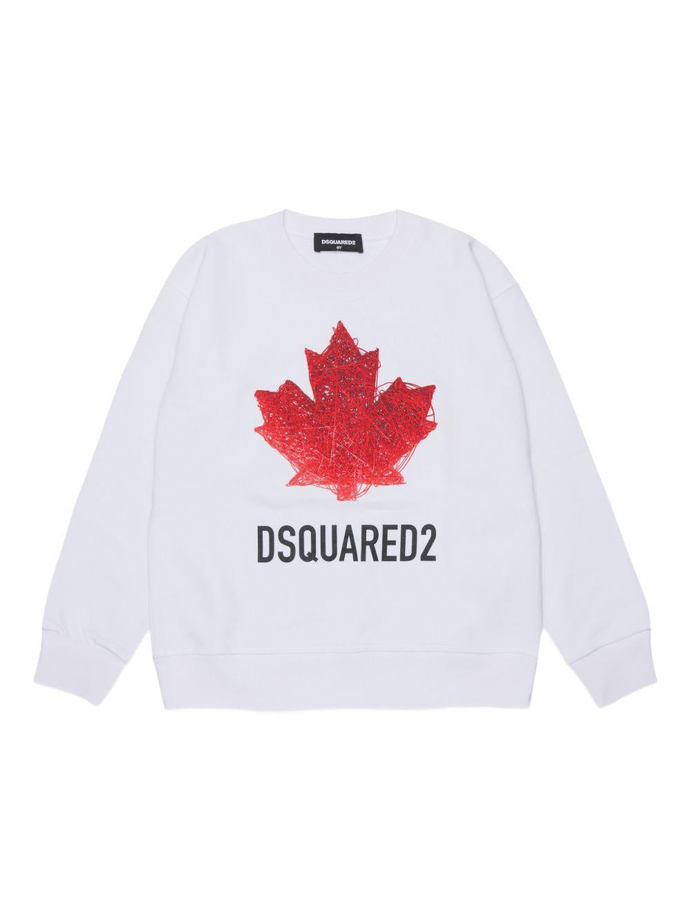 Felpa bianca per bambino DQ3193D0AGW DQ100 Dsquared2 Kids 