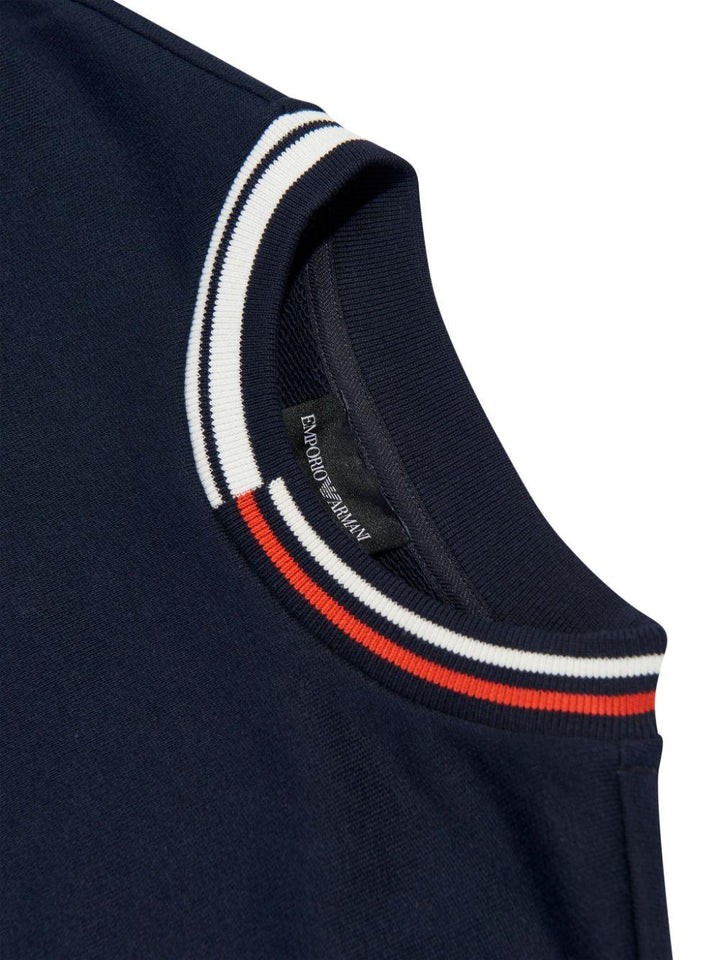 Navy blue sweatshirt for boys with logo