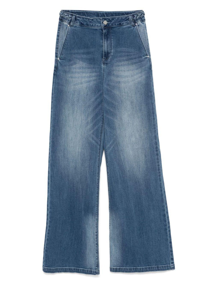 Jeans blu indaco lavato per bambina