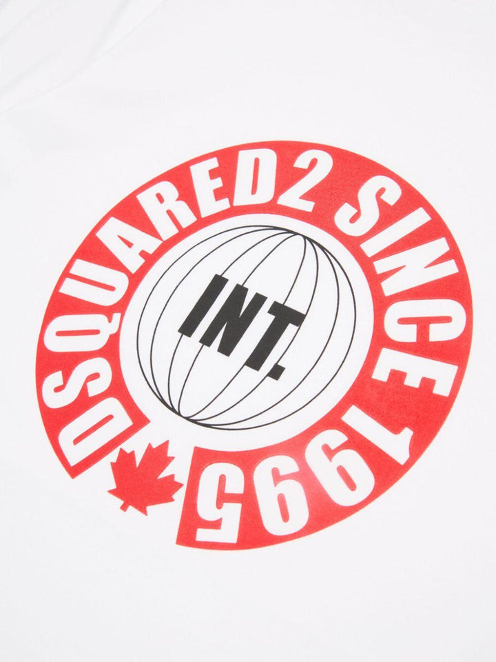 White t-shirt for boys with logo