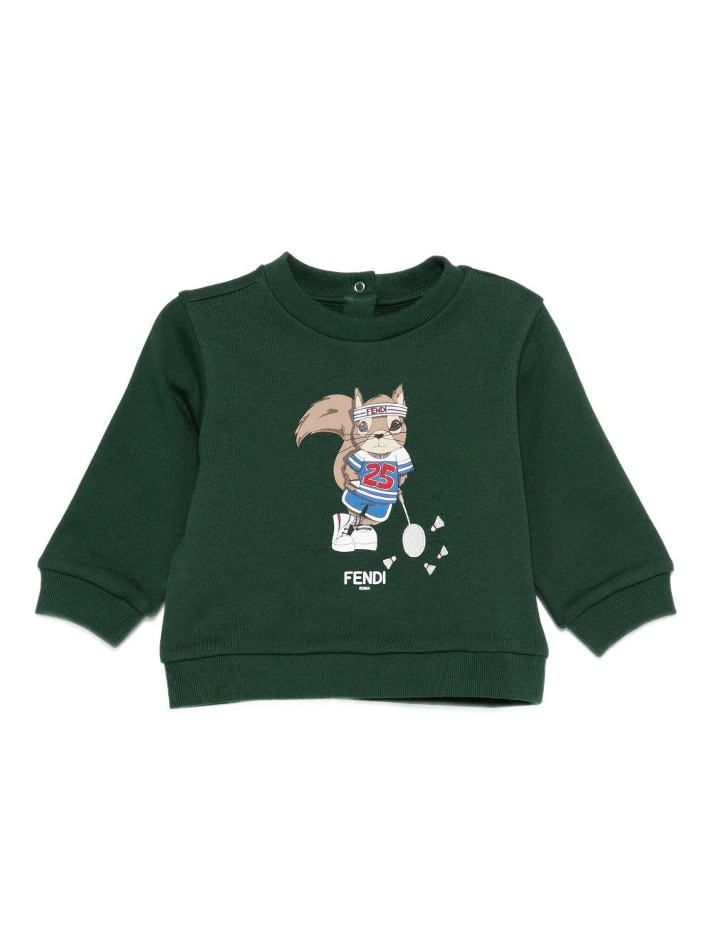 Felpa verde scuro per neonato BMH0825V0 F0E3J Fendi Kids 