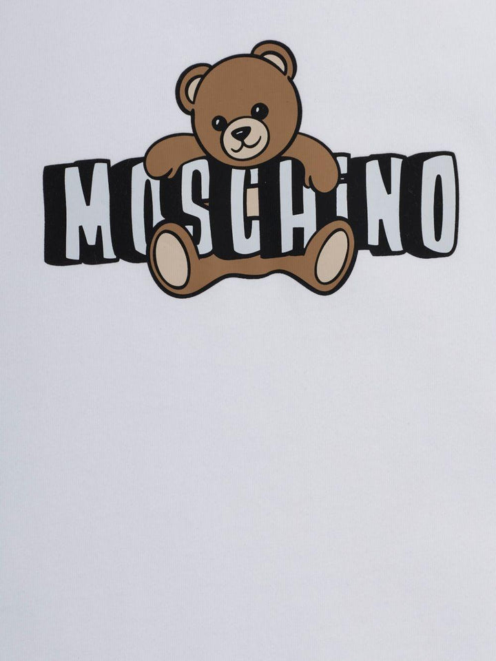 T-shirt bianco per bambino HZM058LAA03 10101 Moschino Kids 