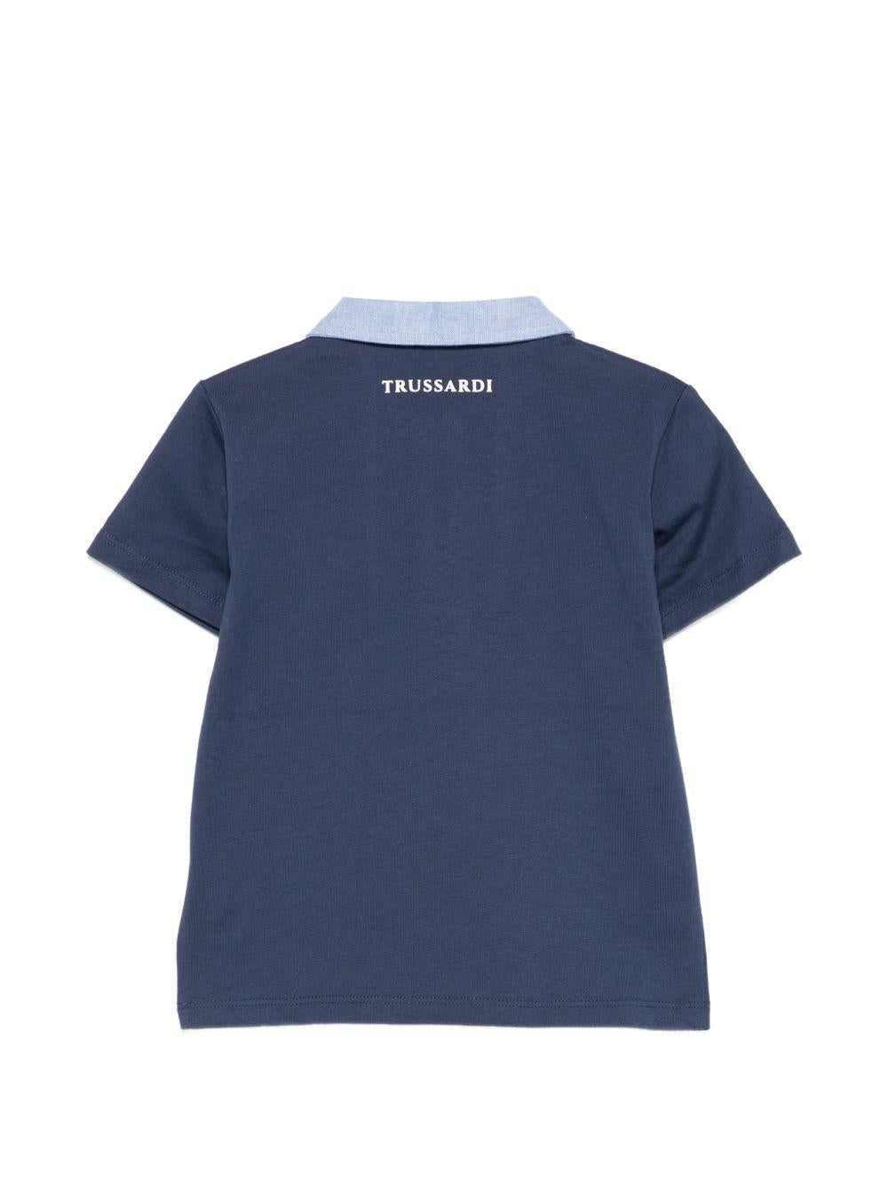 Polo blu/azzurro per bambino TIP26103POK BLU Trussardi Kids 