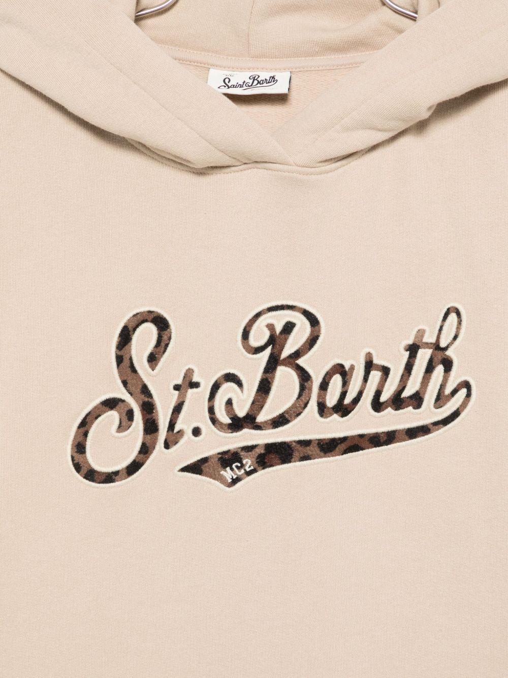 Felpa beige per bambina MIND004 01071I MC2 Saint Barth Kids 